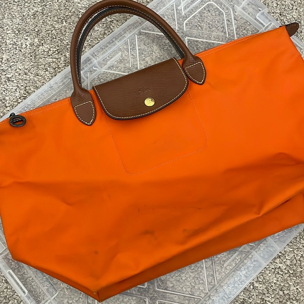 Longchamp Short-handle Orange (as is, with signs of use)